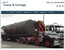 Tablet Screenshot of craneandcartage.co.nz